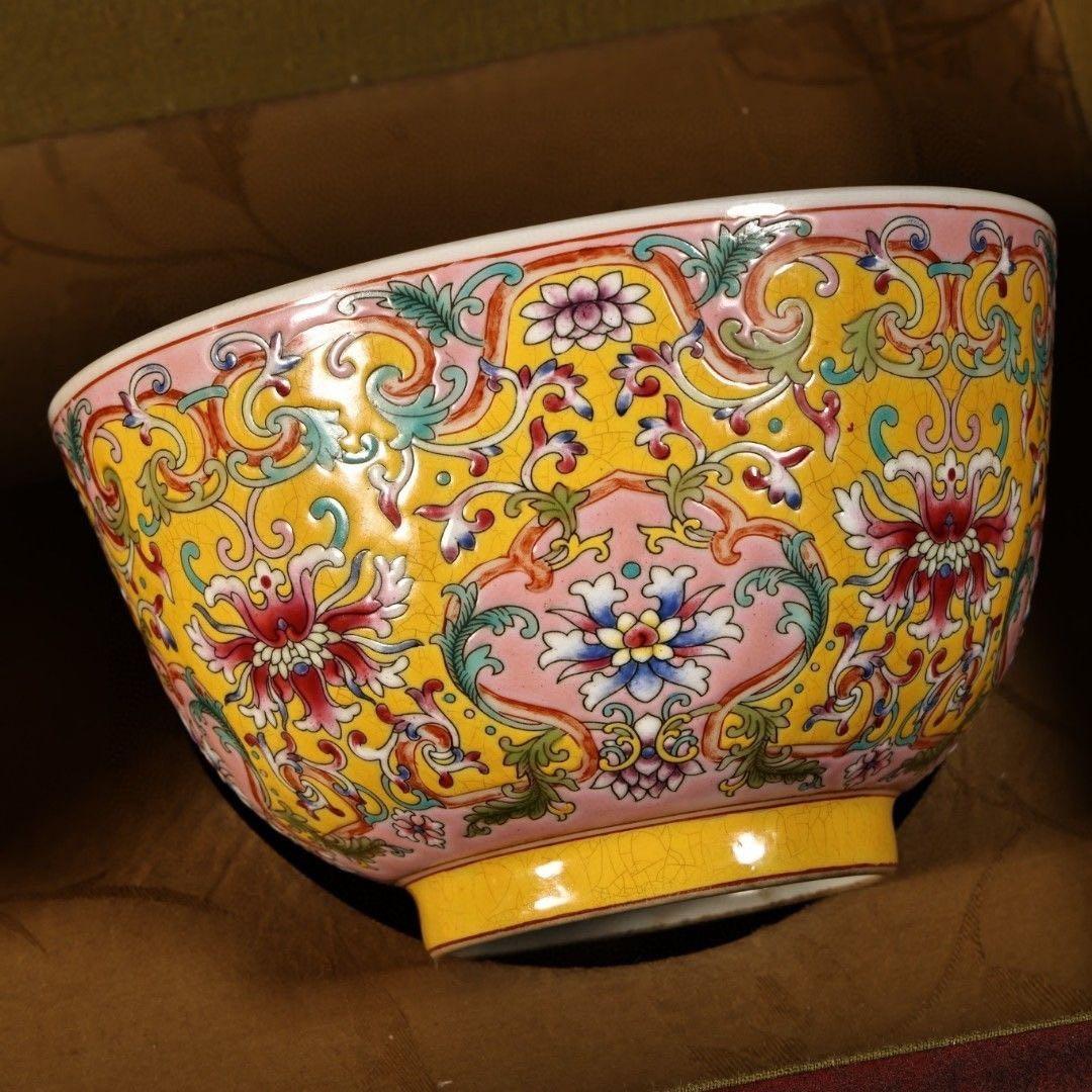 中国古美術 唐物旧蔵 大清雍正年御製粉彩　官窯茶碗ペア　開運中国骨董 大珍品希少