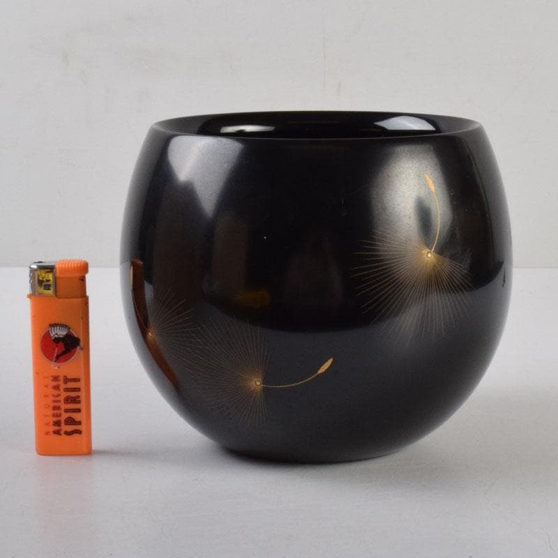 輪島塗　小西啓介作　蒲公英蒔絵　花器　共箱　V　8586