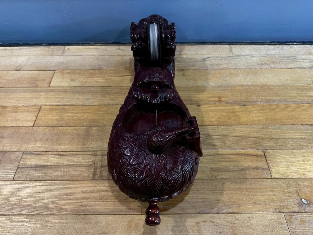 巨大墨壺 彫刻墨壺 墨壺 墨つぼ すみつぼ 木製 大工道具 道具 RW181