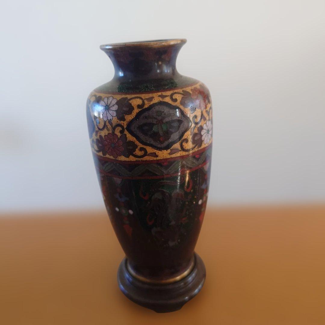 安藤七宝　七宝焼　花瓶