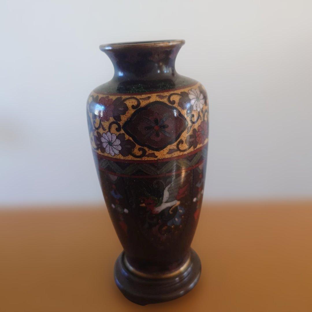 安藤七宝　七宝焼　花瓶