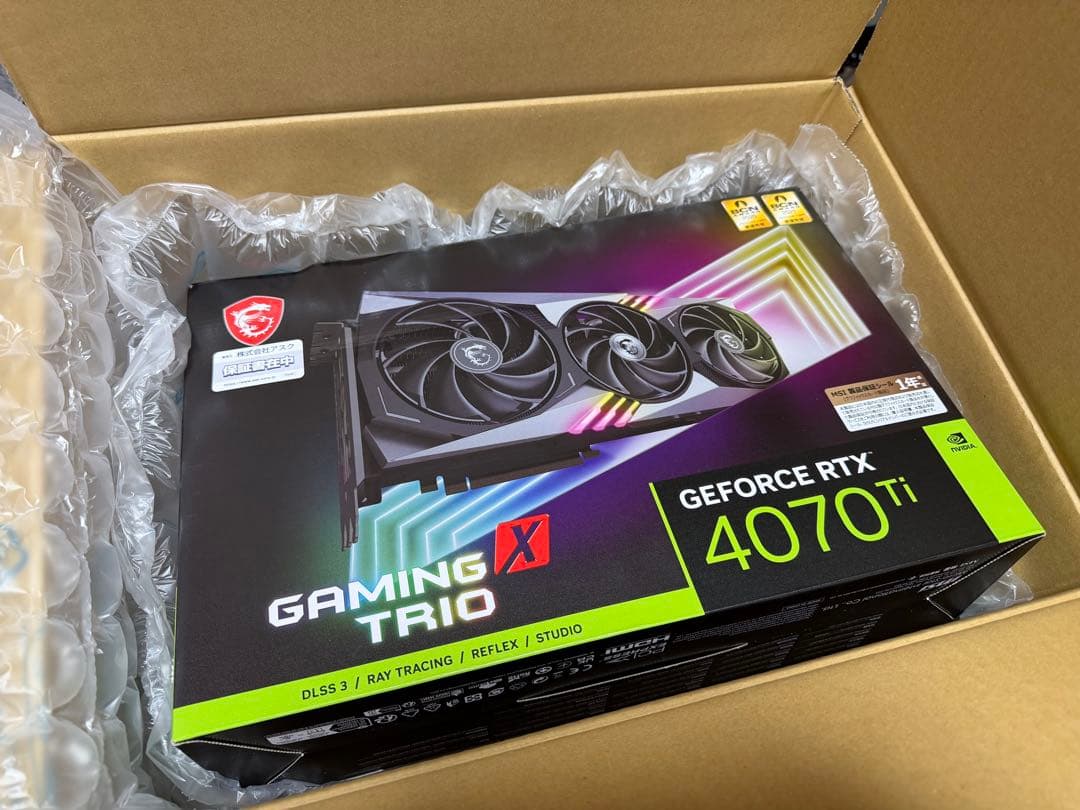 グラフィックボード・グラボ・ビデオカード MSI RTX4070Ti GAMING X TRIO 12G OC