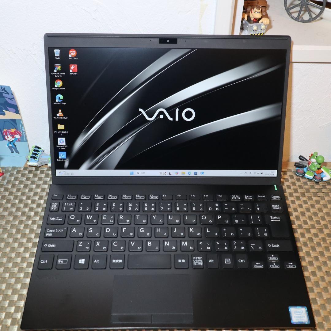 Win11公式対応VAIO8世代Corei7/SSD/メ8/FHD/無線/カメラ