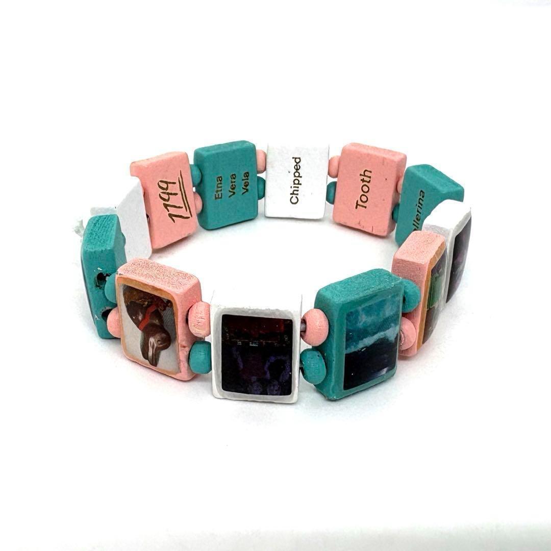 Bazo1199 fakemink ブレスレット ブルー&ピンク