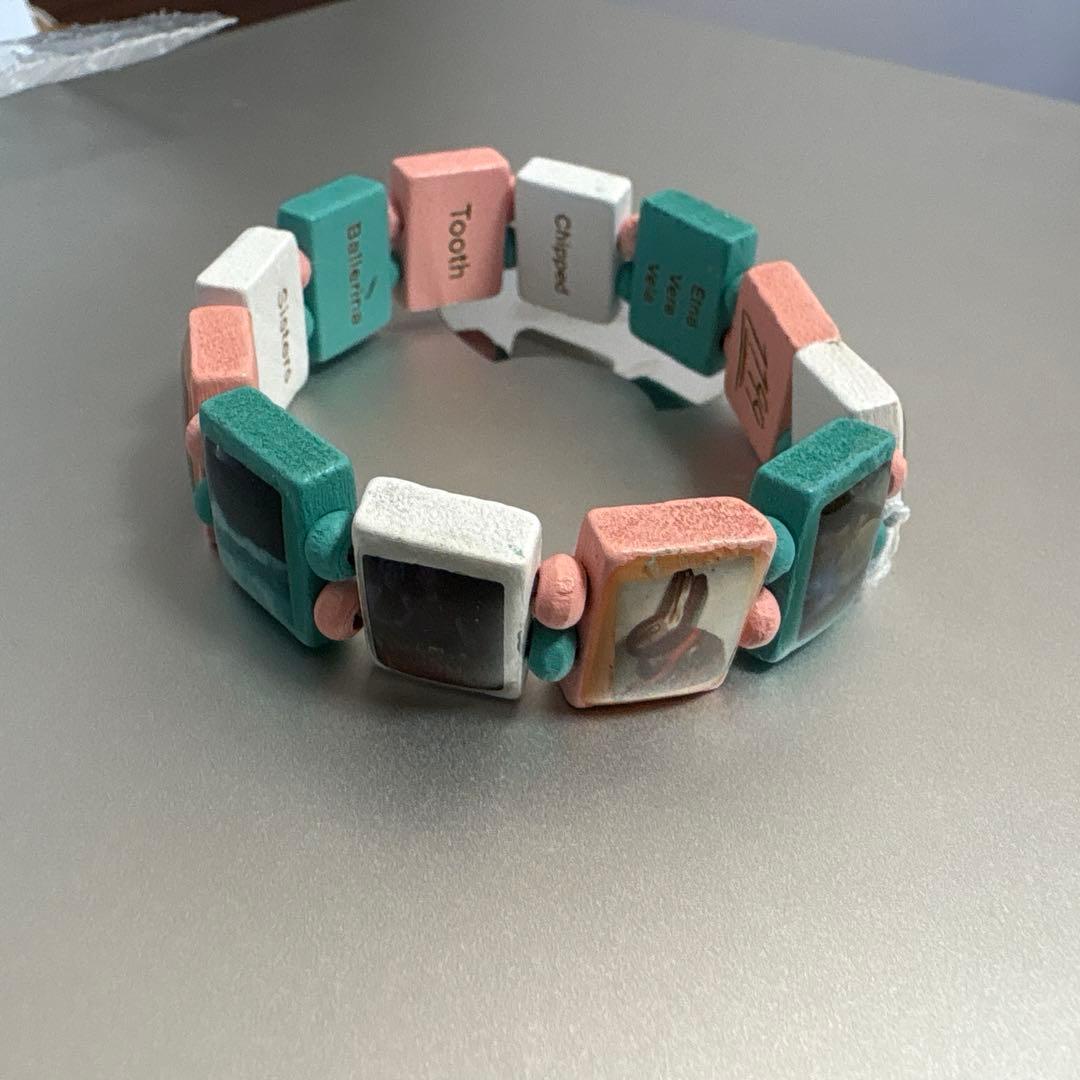 Bazo1199 fakemink ブレスレット ブルー&ピンク