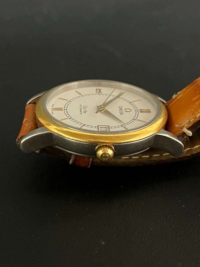 C*a様 オメガ OMEGA デビル プレステージ YGベゼル デイト 自動巻き