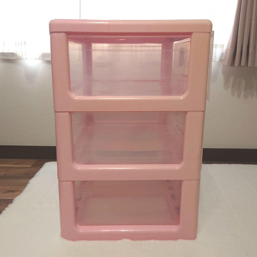 サンリオ ハローキティ 3段チェスト 収納ケース 衣装ケース カオハナ