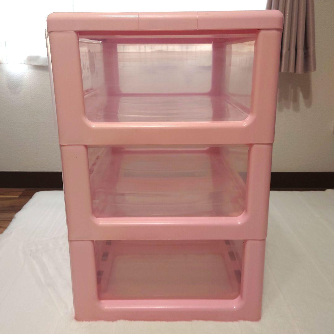 サンリオ ハローキティ 3段チェスト 収納ケース 衣装ケース カオハナ