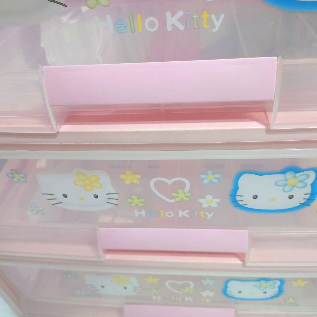 サンリオ ハローキティ 3段チェスト 収納ケース 衣装ケース カオハナ