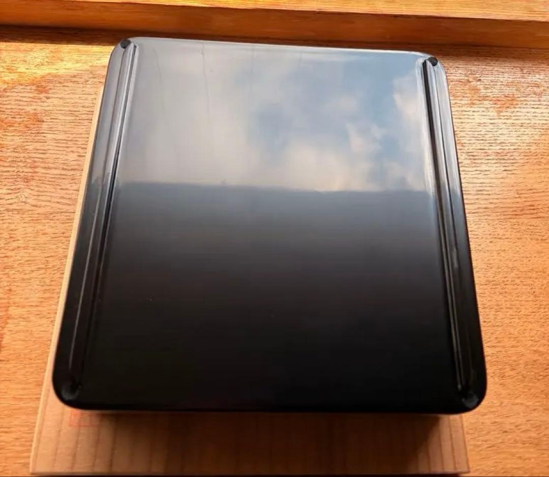 越前塗　重箱 初音　玉峰造　黒地3段　木箱入