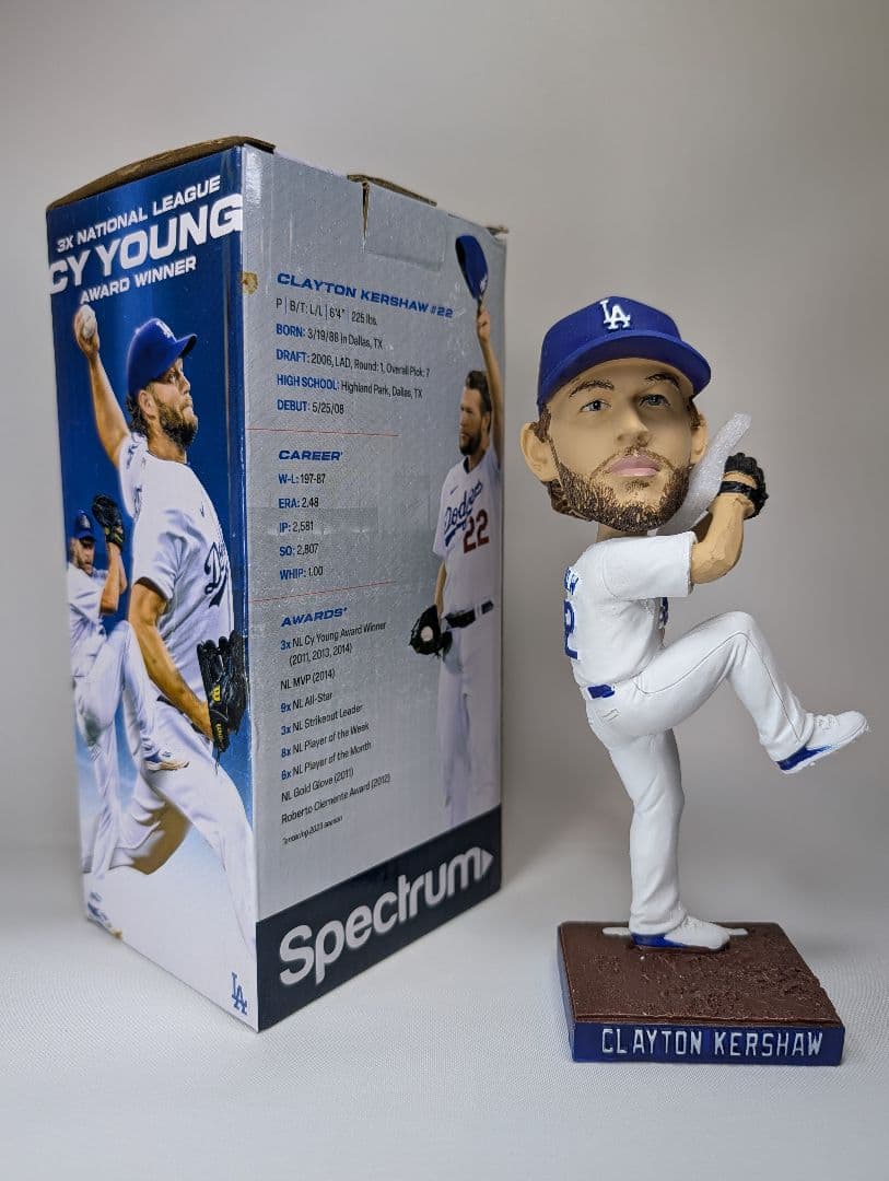 【引退】クレイトン・カーショウ ドジャース ボブルヘッド MVP記念 限定 レア