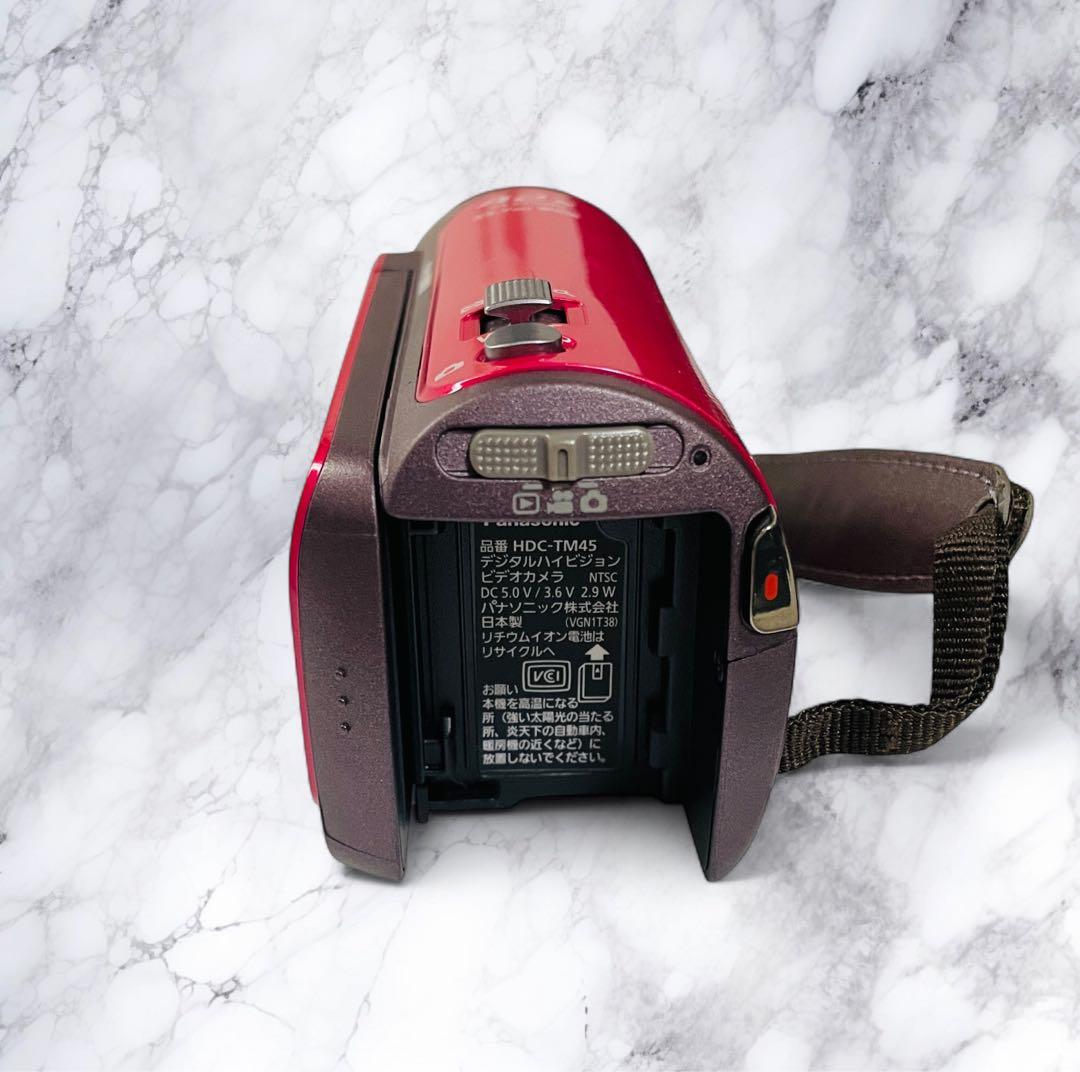 Panasonic HDC-TM45 ビデオカメラ ピンク色 バッテリー2個付