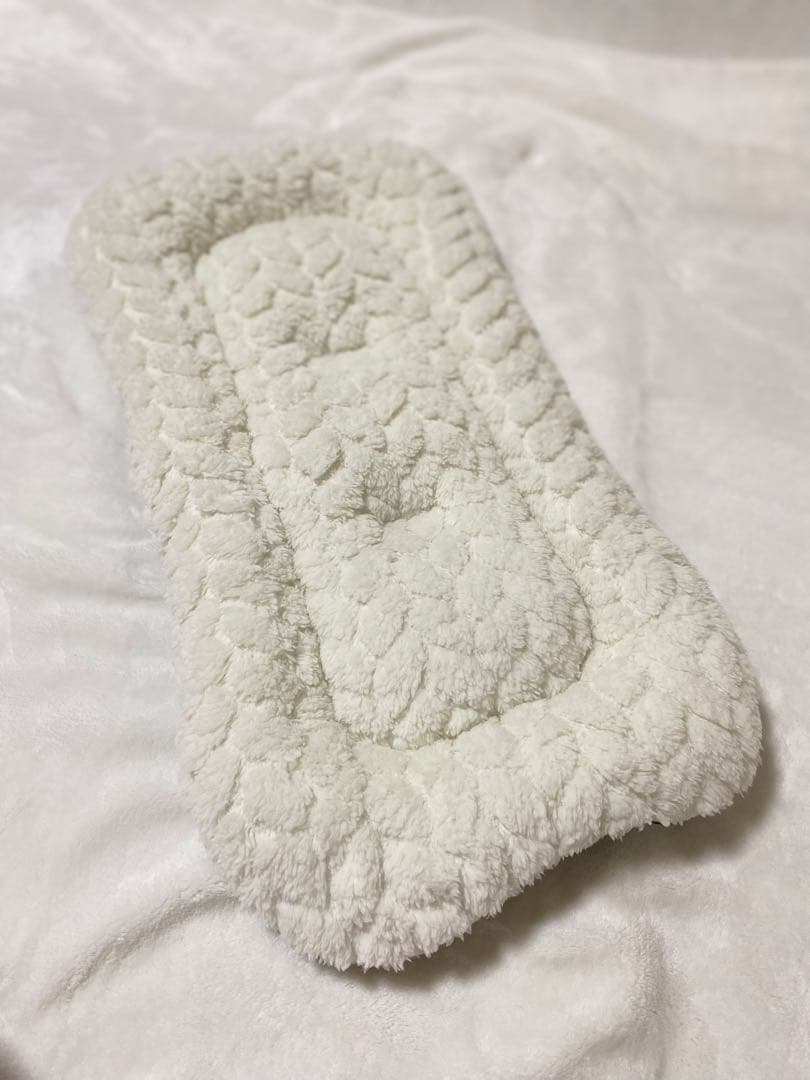 あごのせクッション　2段フリル　綿増量タイプ 片面ボア生地　中敷クッションセット