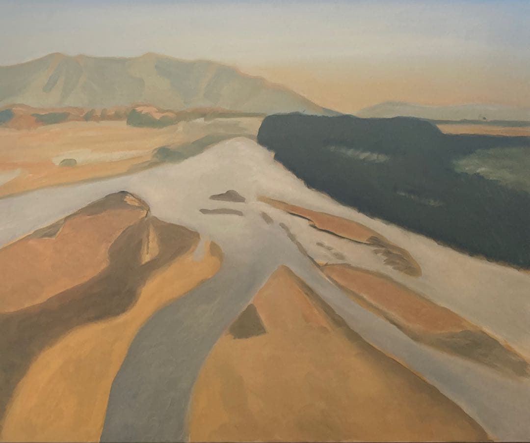 油彩画 斐伊川神話の里絵画のみＦ20号