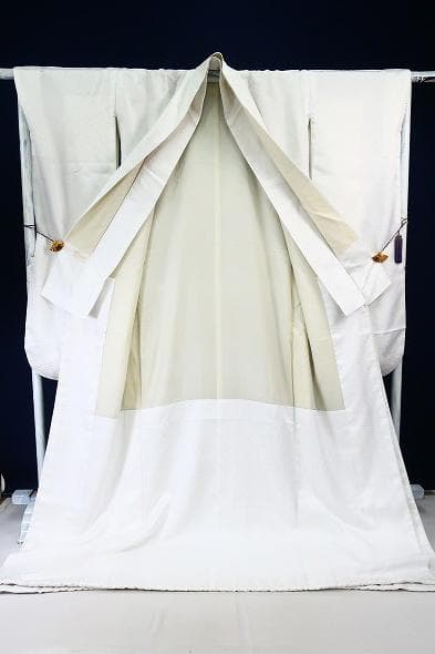 美品 白打掛け 掛け下 襦袢 掛下帯 筥迫セット ホワイト 飛鶴 刺繍 結婚式