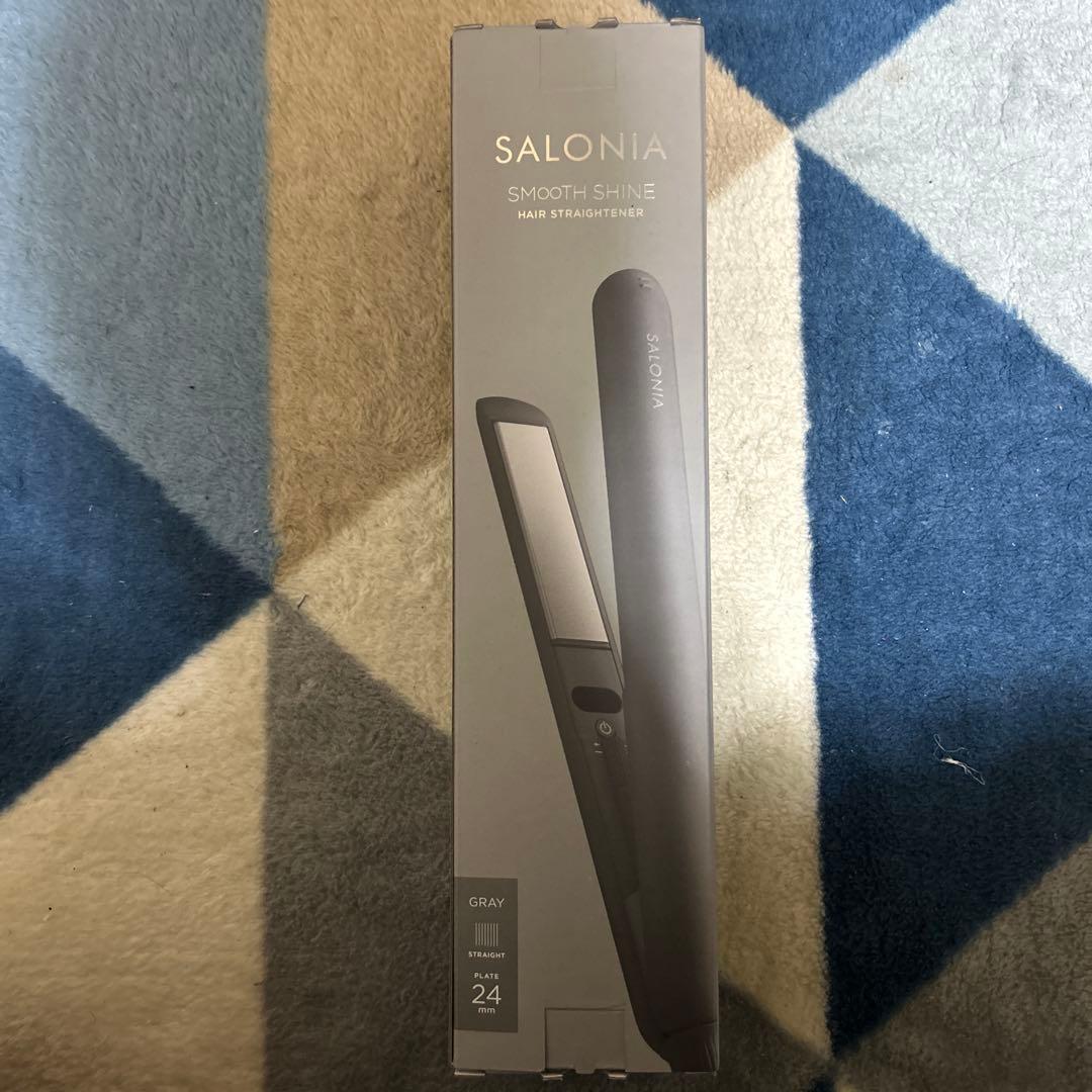 SALONIA スムースシャイン ストレート　グレー 24mm