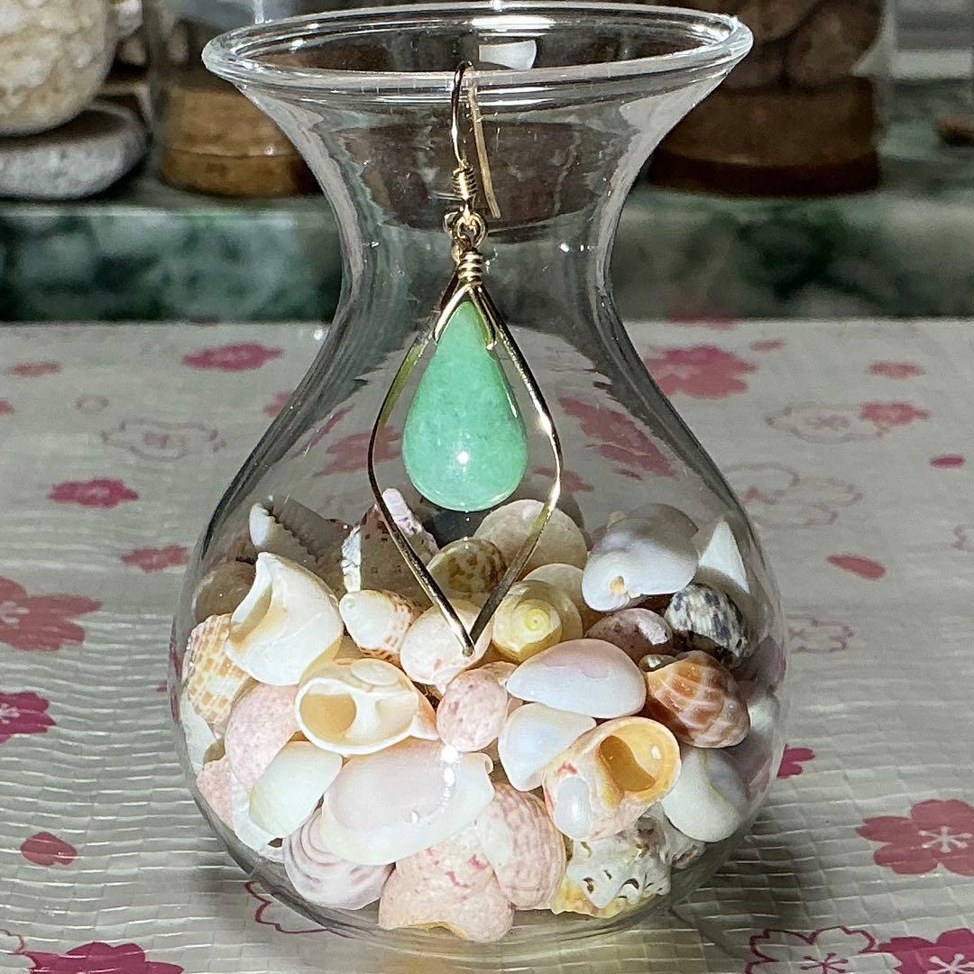 【専用】金山谷翡翠　ティアドロップピアス　14kgf ※片耳用