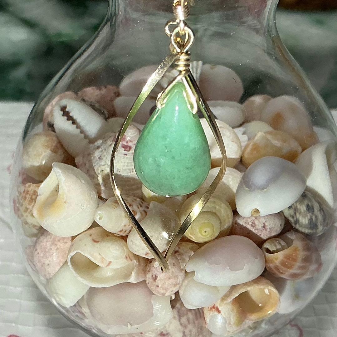 【専用】金山谷翡翠　ティアドロップピアス　14kgf ※片耳用