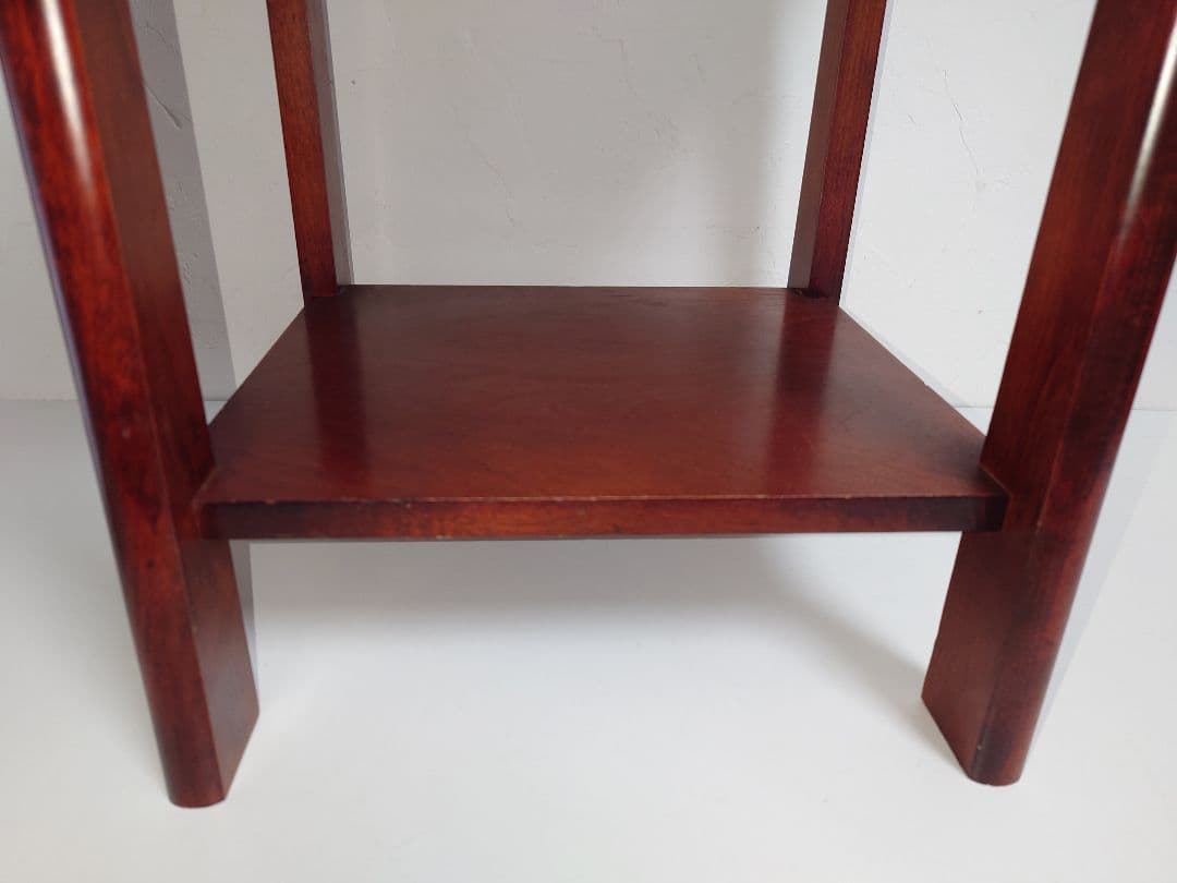 木製 小椅子 花台 サイドテーブル 引出し アンティーク 小机 台 棚 レトロ