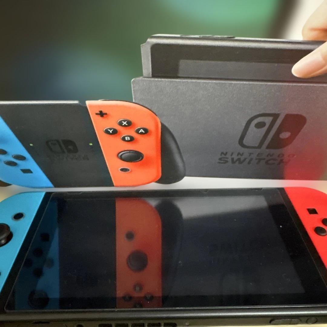 Nintendo Switch本体 ネオン赤青 SDカード64GB付 動作確認済