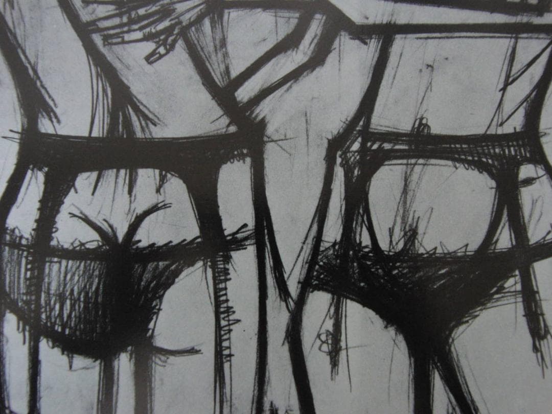 ベルナール・ビュッフェ「Jeux de dames」希少画集の額装画