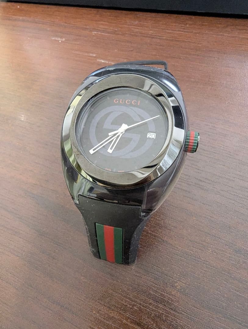 GUCCI sync 腕時計 ラバーシェリーライン