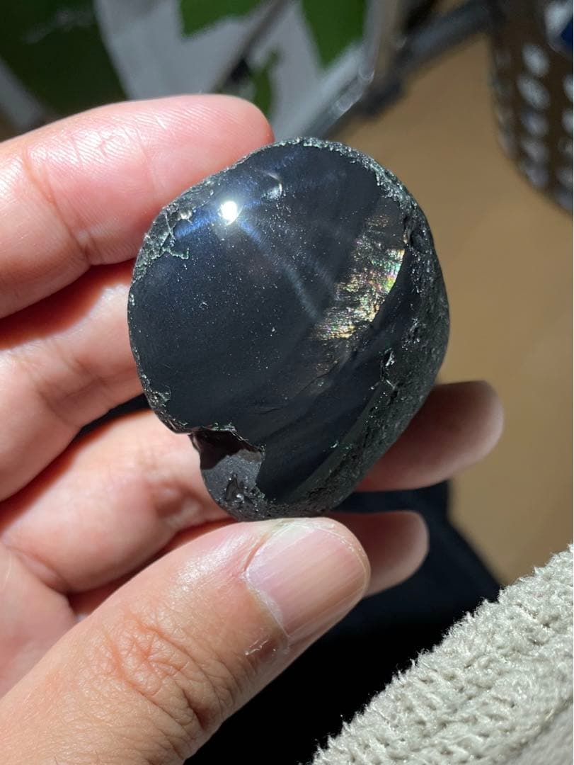 研磨品　十勝石玲瓏　ゴールデンレインボー　特級品