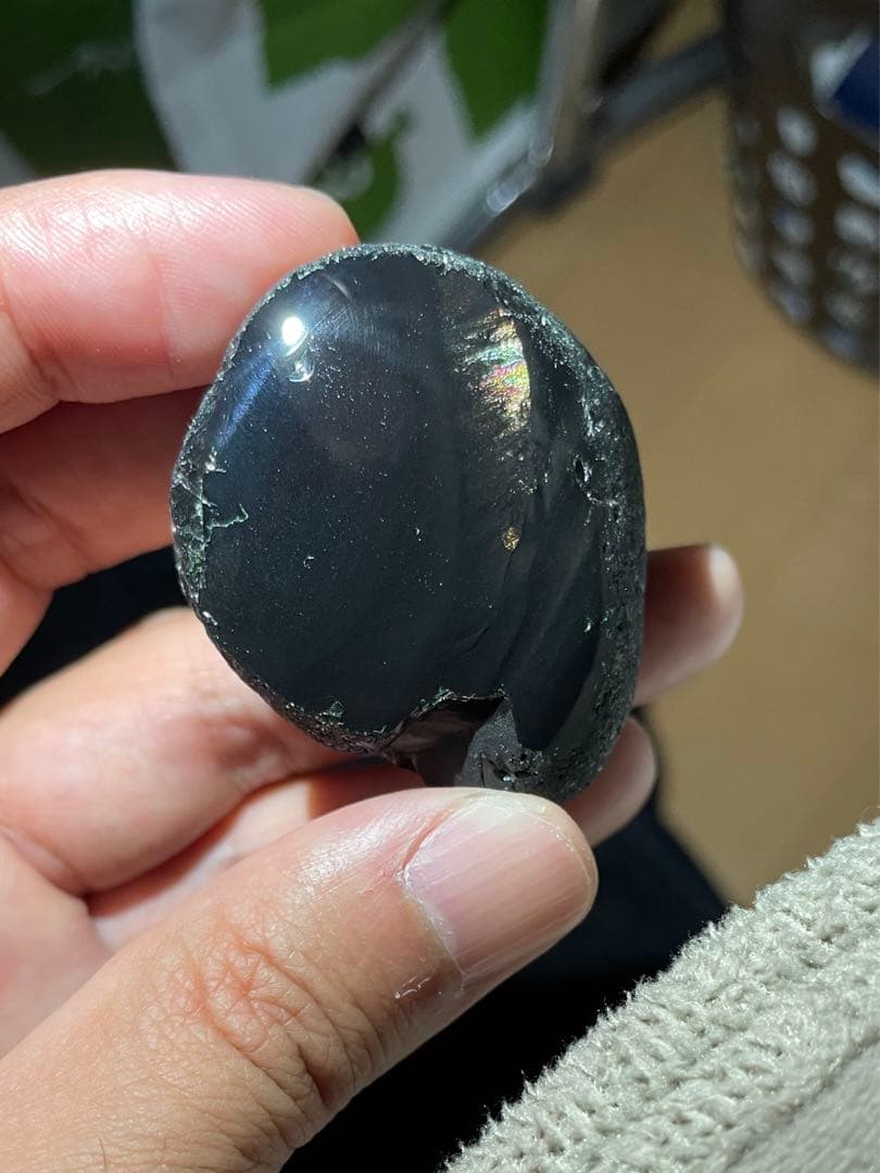 研磨品　十勝石玲瓏　ゴールデンレインボー　特級品