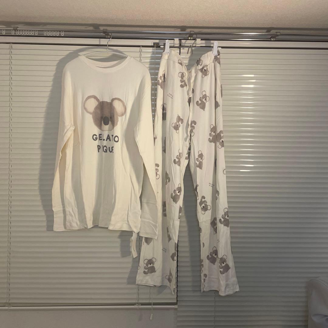 【新品未使用】ジェラートピケ　コアラ　長袖Tシャツ&総柄ロングパンツ