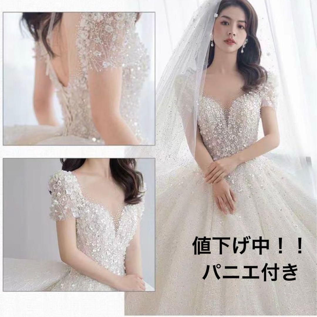 ウエディングドレス　韓国風　プリンセス前撮り　結婚式　ウエディングフォト