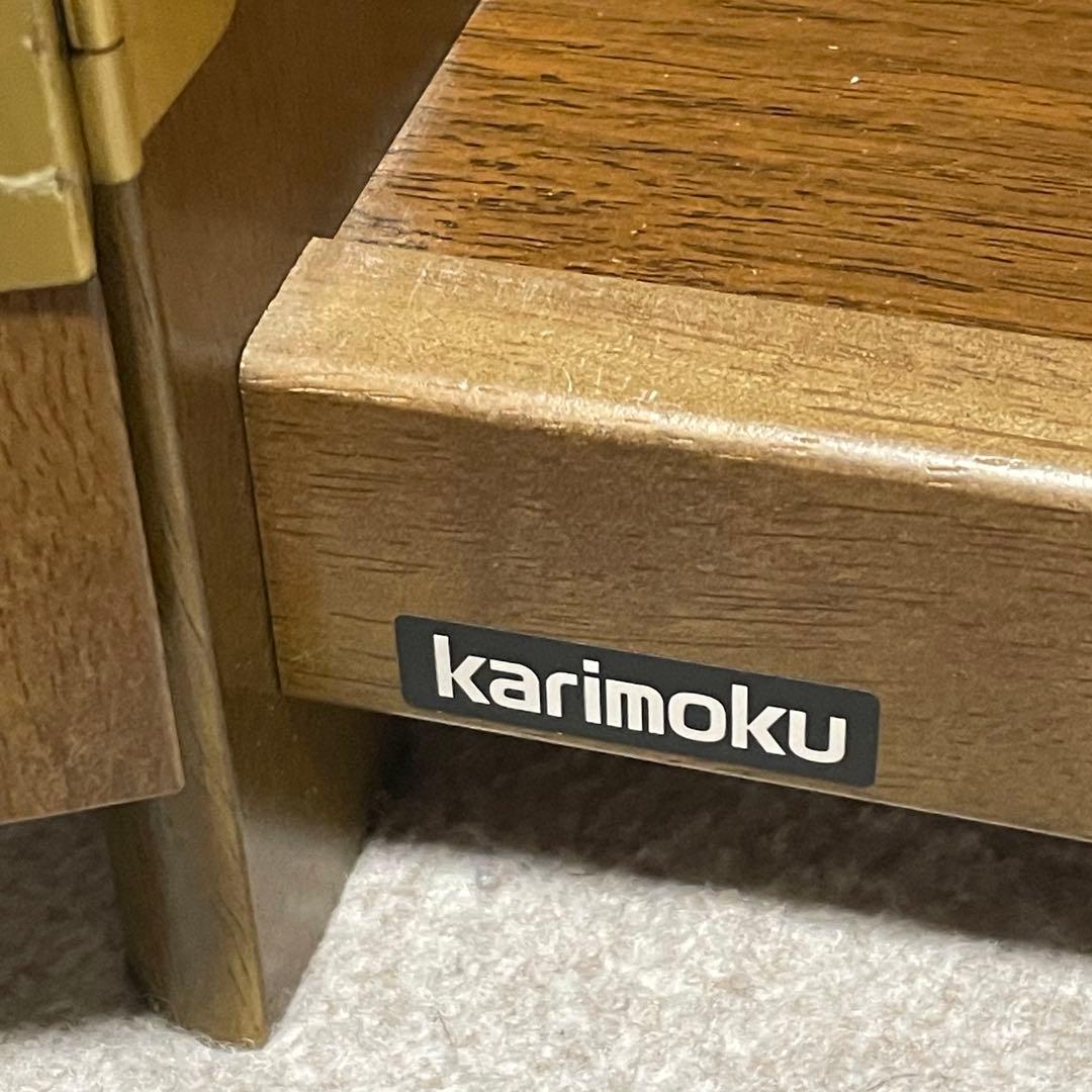 【概ね美品】カリモク電話台、花台、飾り棚、サイドキャビネット