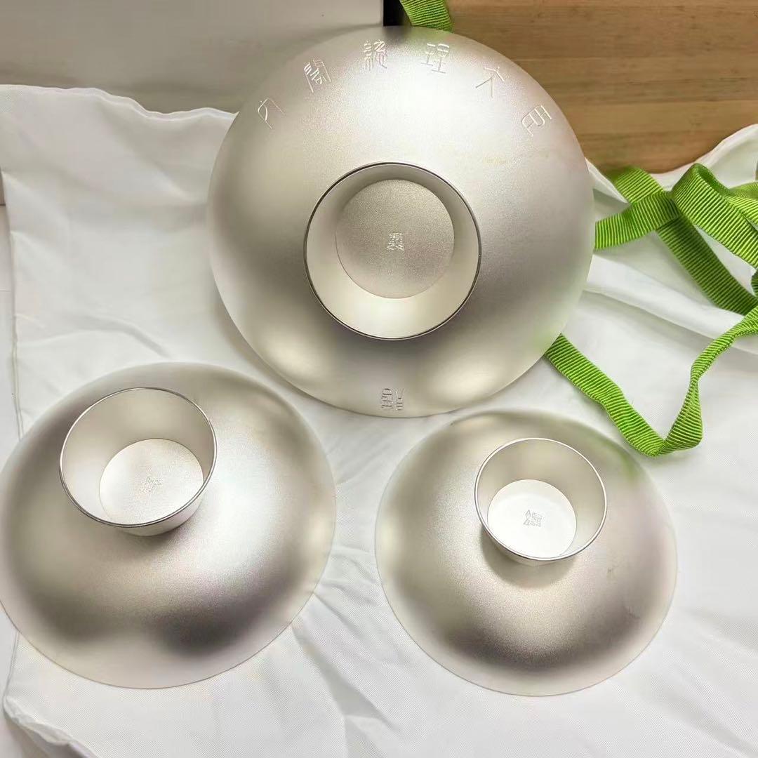 純銀銀杯 3点セット内閣総理大臣 silver1000刻印 約388g 桐箱付き