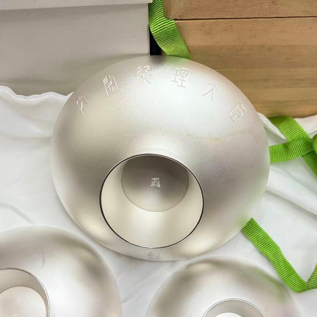 純銀銀杯 3点セット内閣総理大臣 silver1000刻印 約388g 桐箱付き