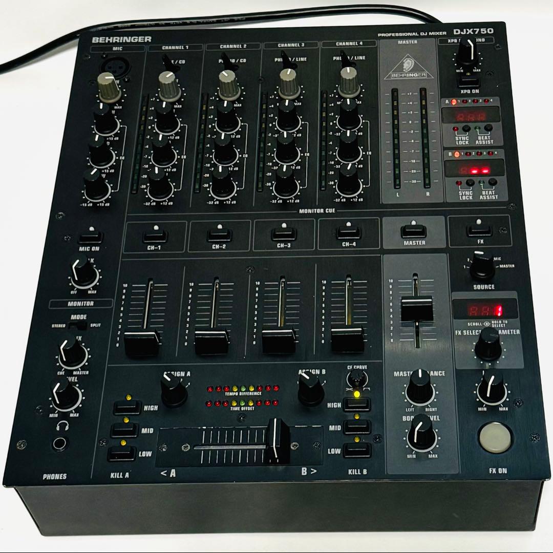 ベリンガー DJミキサー BPMカウンター 5ch エフェクト DJX750 ①