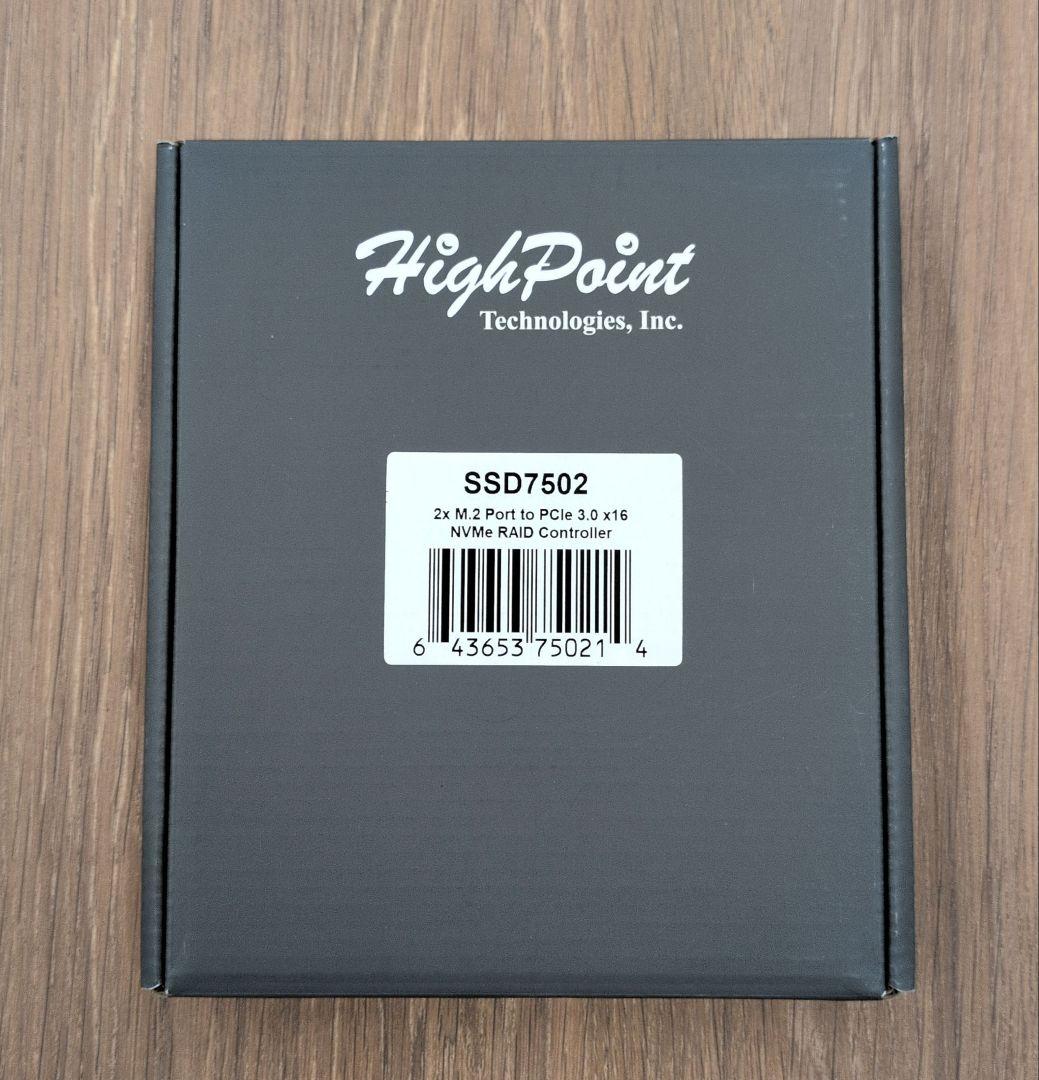 拡張カード HighPoint SSD7502 PCIe 4.0 x16 2-Port