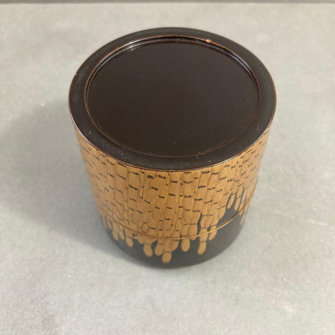 茶道具　￼棗　楽只斎好　木賊面中次　葆光斎書付　共箱　S103NT