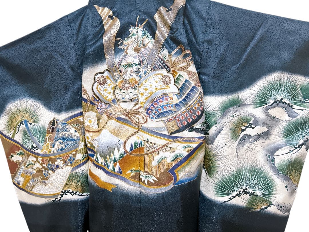 上品なフルセット♡七五三　5歳　男の子　一式　兜　黒　松