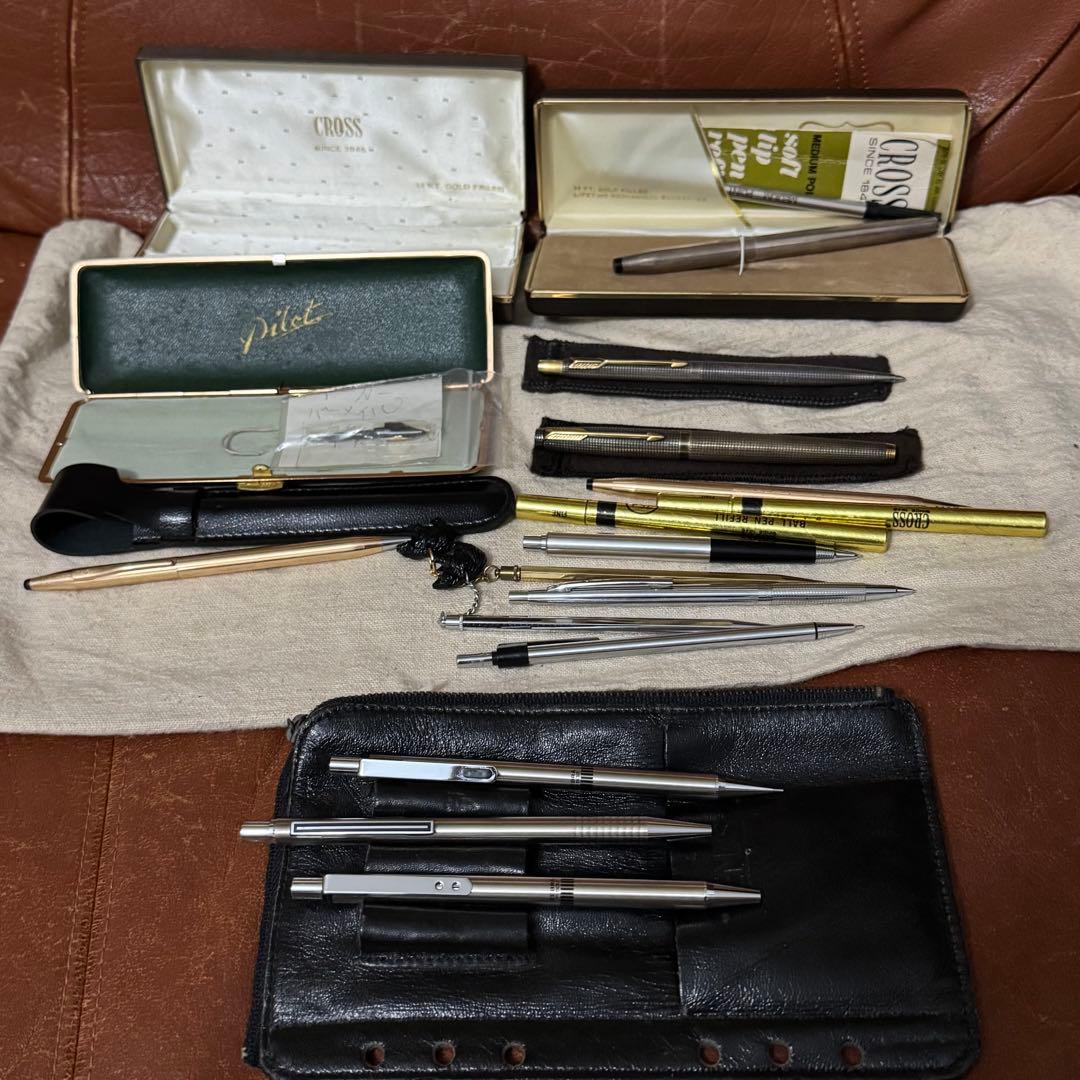 パーカー　14K 万年筆　CROSS ボールペン などまとめて　おまけ付き