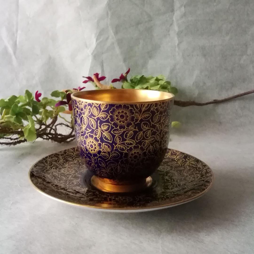 逸品　ロイヤルウースター　金彩デミタス　カップアンドソーサー　英国　アンティーク