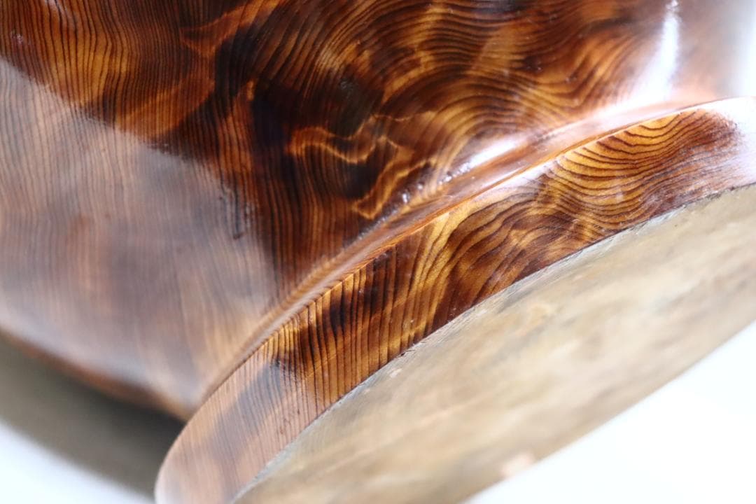 希少　屋久杉 光明杢　花瓶 花器 工芸品 花入 壺 アンティーク