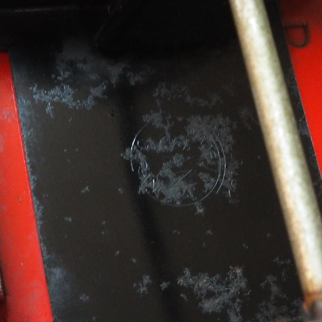 マルサン【ジャイアント三輪ダンプ トラック 水色/赤】ブリキ自動車TIN【箱無】