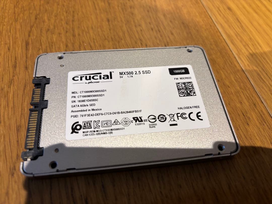 Crucial SSD 1TB MX500【健康度94%・動作確認済み】