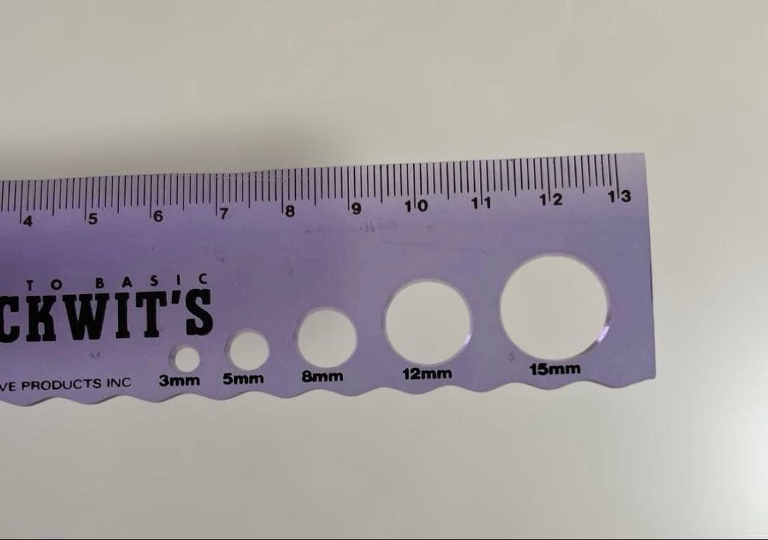 【匿名配送】QUICKWITS 紫色 定規　ものさし　 文房具　1987