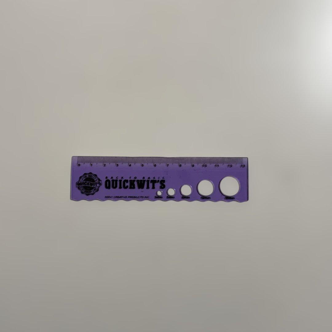 【匿名配送】QUICKWITS 紫色 定規　ものさし　 文房具　1987