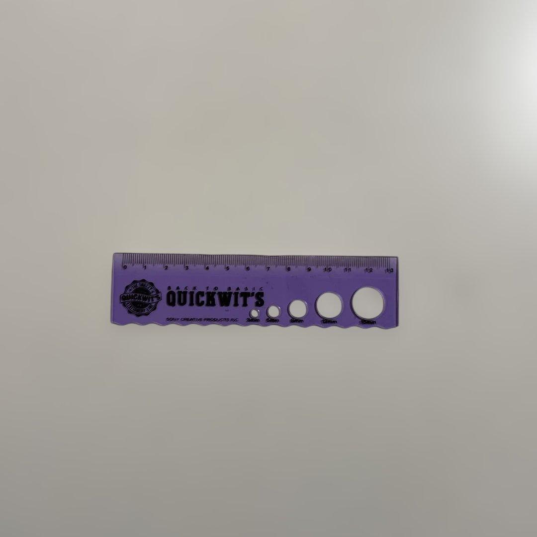 【匿名配送】QUICKWITS 紫色 定規　ものさし　 文房具　1987