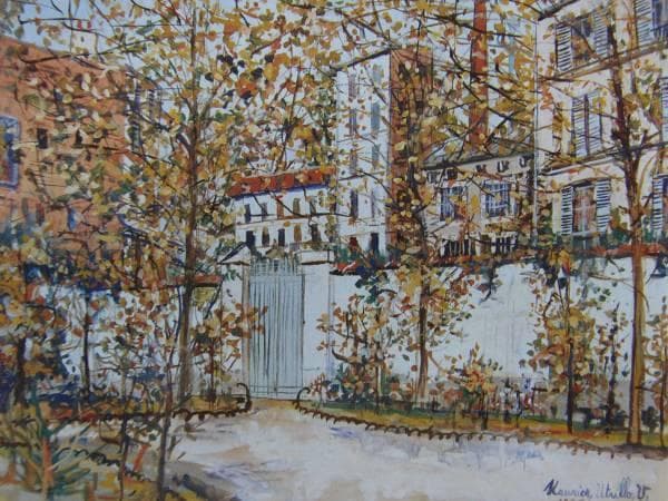 MAURICE UTRILLO、SCENE DE RUE、海外版超希少レゾネより