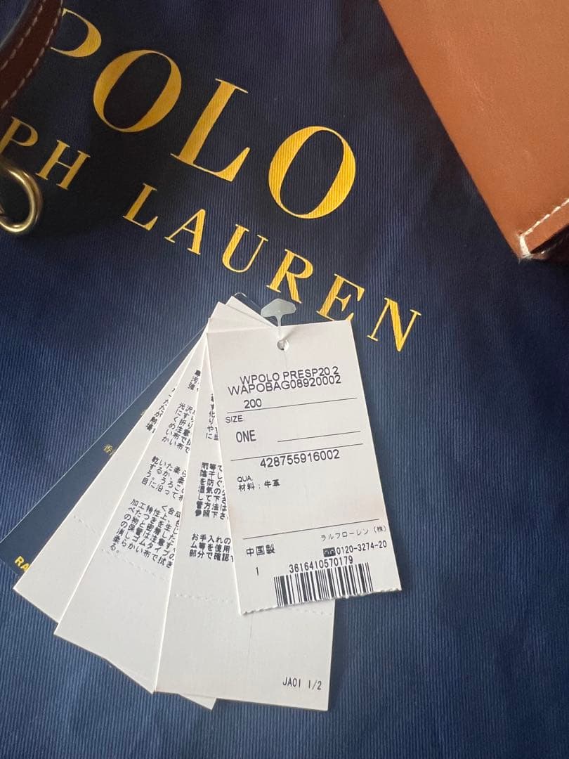 新品未使用　POLO RALPH LAUREN ストラップ付きミニトートバッグ
