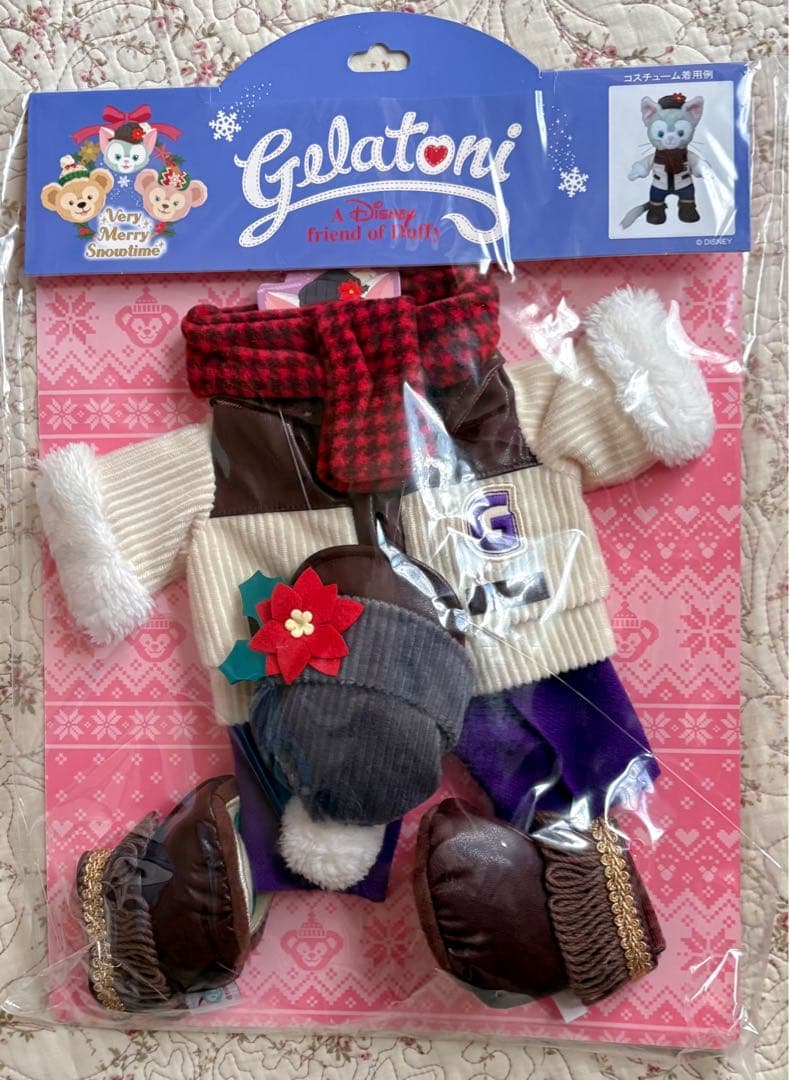 新品 未開封 ダッフィー シェリーメイ ジェラトーニ クリスマス コスチューム