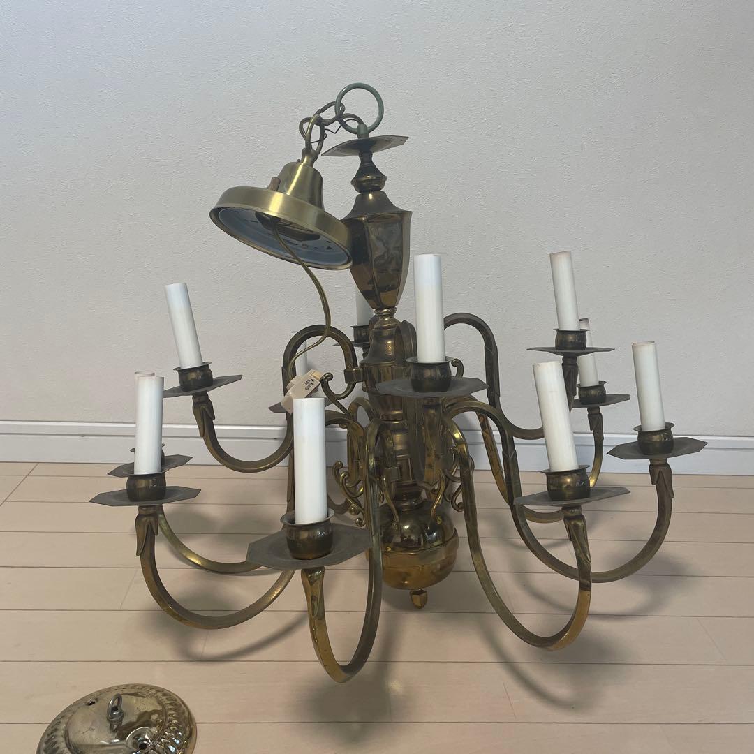 アメリカ製 ビンテージ 真鍮シャンデリア12灯