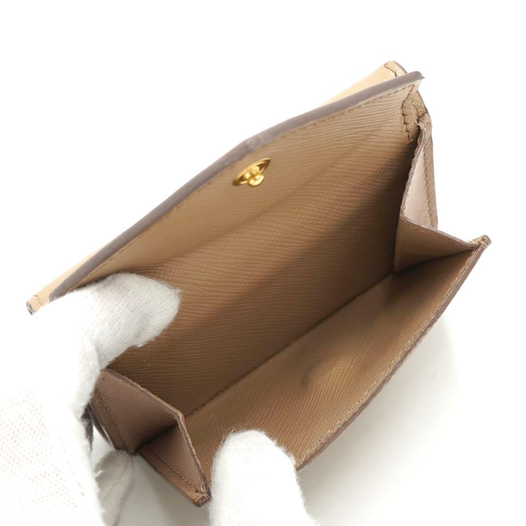 ✨未使用展示品✨　PRADA ミニ財布　サフィアーノレザー　三つ折り　レター型